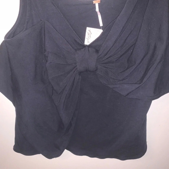 Free People Big Bow Black Tank L - Picture 7 of 8
